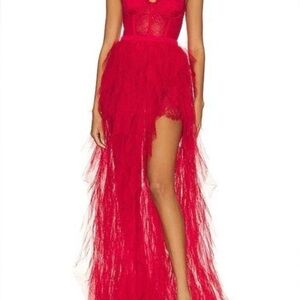 For Love And Lemons Scarlet High Low Dress